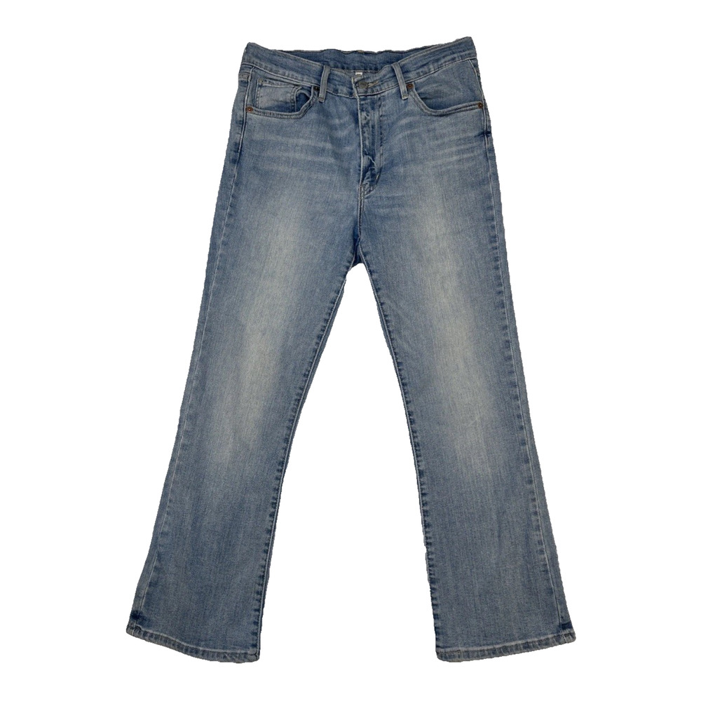 Levi's Premium Mile High Crop Flare Jeans Women's 29 Light Wash High Rise #72939